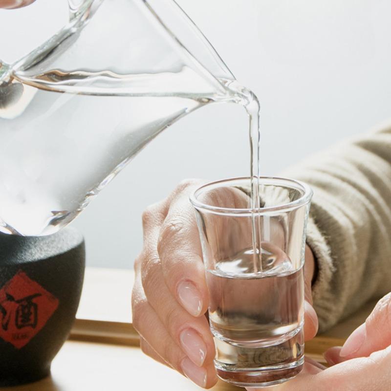 Ensemble de 6 Verres à Vin Tasses à Baijiu Pot à Vin Coupe à Vin Rouge Petites Tasses Distributeur de Vin Ensemble à Boire Liqueur Maison SGlass