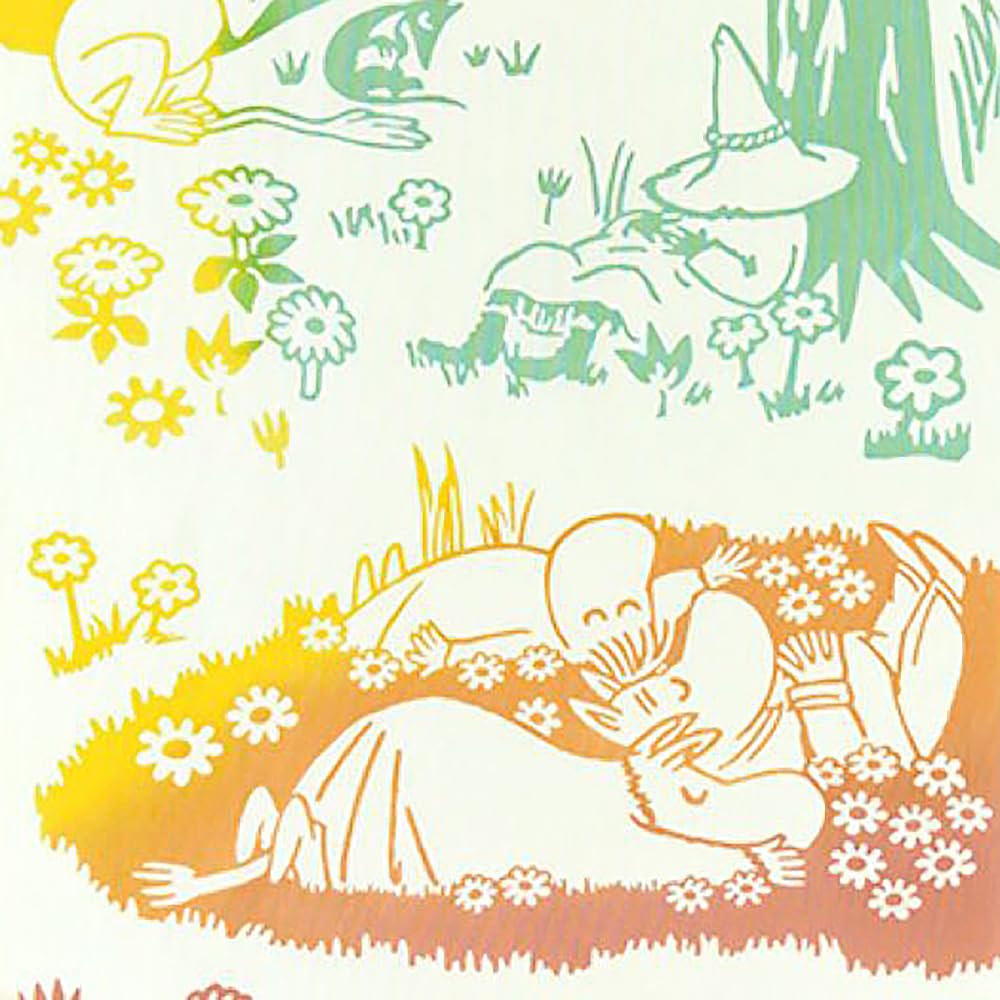 Miyamoto Towel Moomin Tenugui with a Nap Made In 33 X Product Number 51020 (Tenugui) Design, Japan, White, Approx. 90cm,