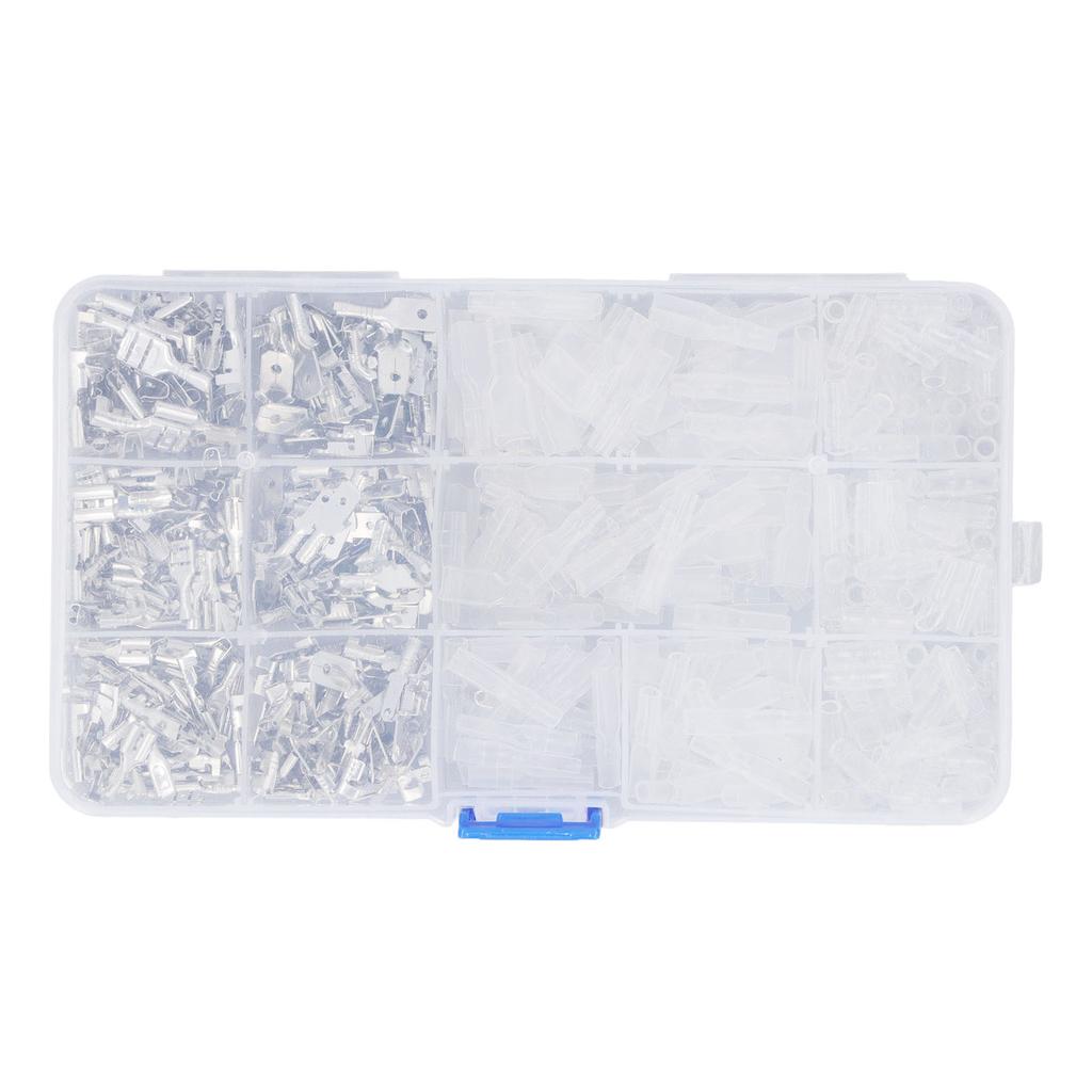 480 Pcs Male Female Spade Wire Connectors 2.8mm 4.8mm 6.3mm Copper Tin Plated Wire Terminals with