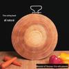 Huihuang Solid Pine Wood Round Cutting Board with Steel Ring