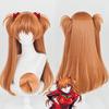 Anime Asuka Langley Soryu Cosplay Wig Long Orange Heat Resistant Costume Synthetic Hair Women Headwear