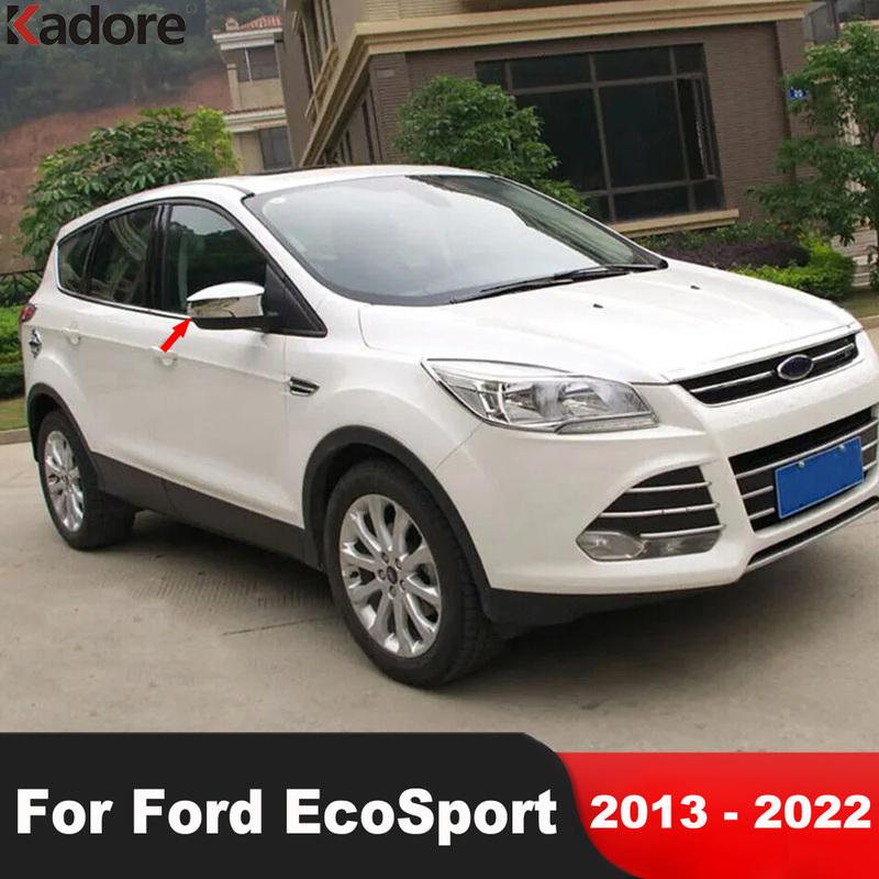 Rearview Mirror Cover Trim For Ford EcoSport 2013-2018     Chrome Car Side Wing Mirrors Cap Overlay Accessories