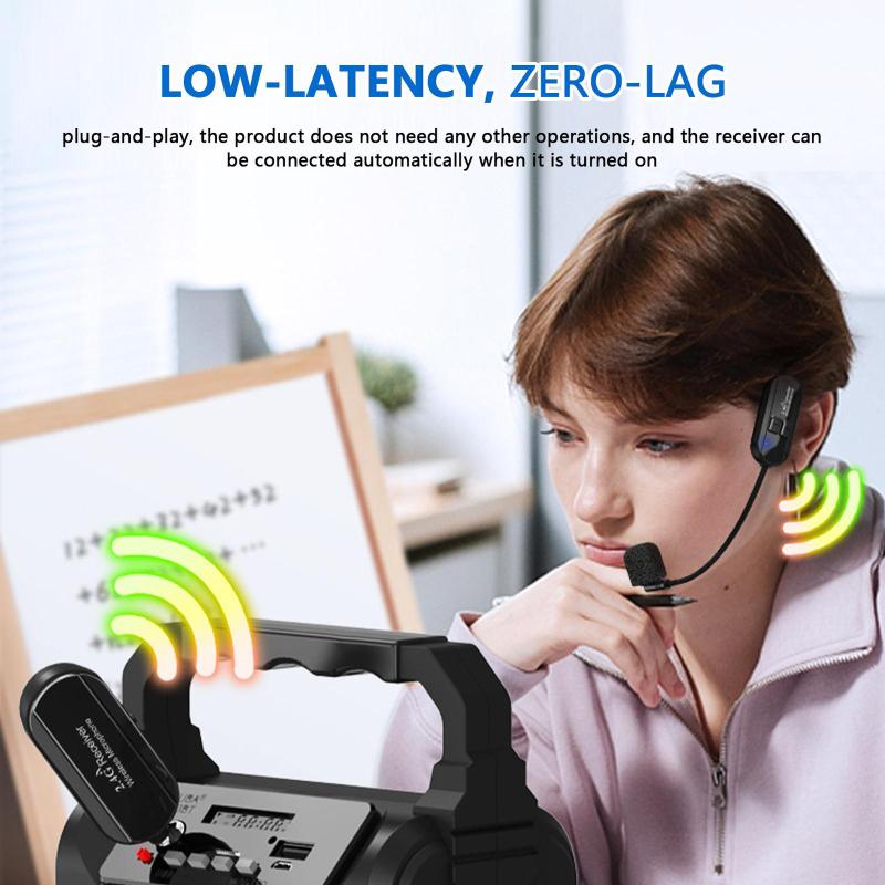 2,4g Kopf-montiert Drahtlose Mikrofon Kondensator Mic Für Audio Stimme Verstärker Lautsprecher Lehre