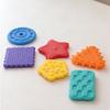 Silicone Sensory Stone Fidget Toy Portable Travel Anxiety Stress Relief Square Rectangle Triangle Round Star Textured Worry Stone Toy