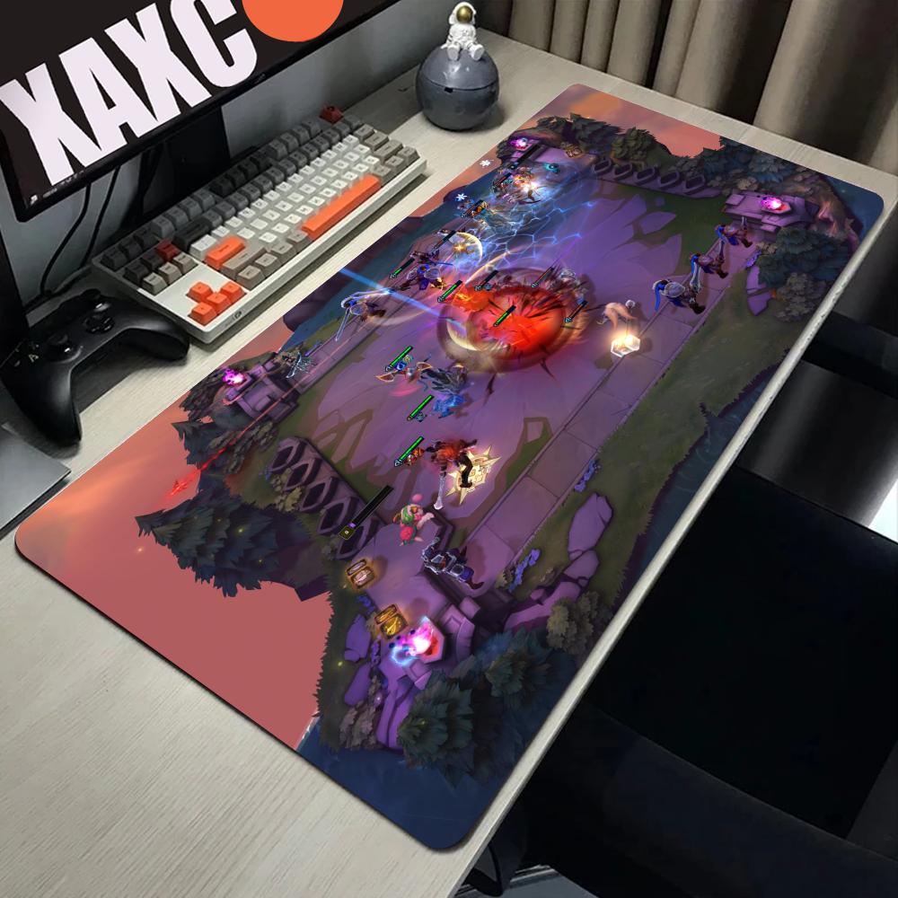 Teamfight Tactics Mouse Ped Anime Pc Gamer Kawaii Pad Rubber Keyboard Large Xxl Carpet Mause Gaming Mat Mats Desk Accessories