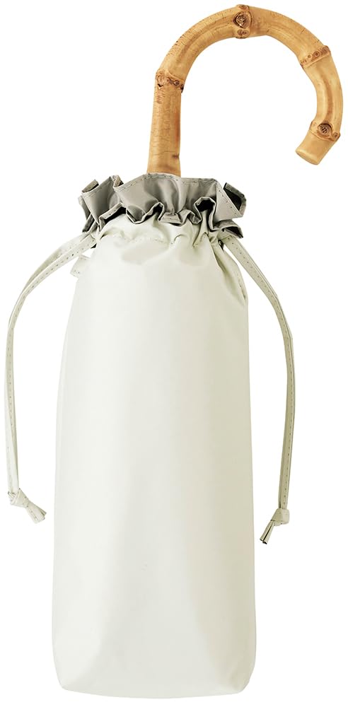 Because Folding Sun and Rain UV Light PU Umbrella, Umbrella, Women's, Protection, Blocking, Two-Tone Frill, Mini, White, B-093835