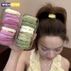 10pcs/Set Mixed Candy Color Seamless Scrunchies High Elastic Rubber Band For Women Girls Ponytail Holder No Damage Hair Ties