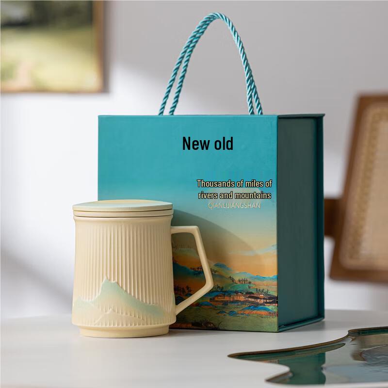 Forbidden City Thousand-Mile Rivers and Mountains Ceramic Tea Mug