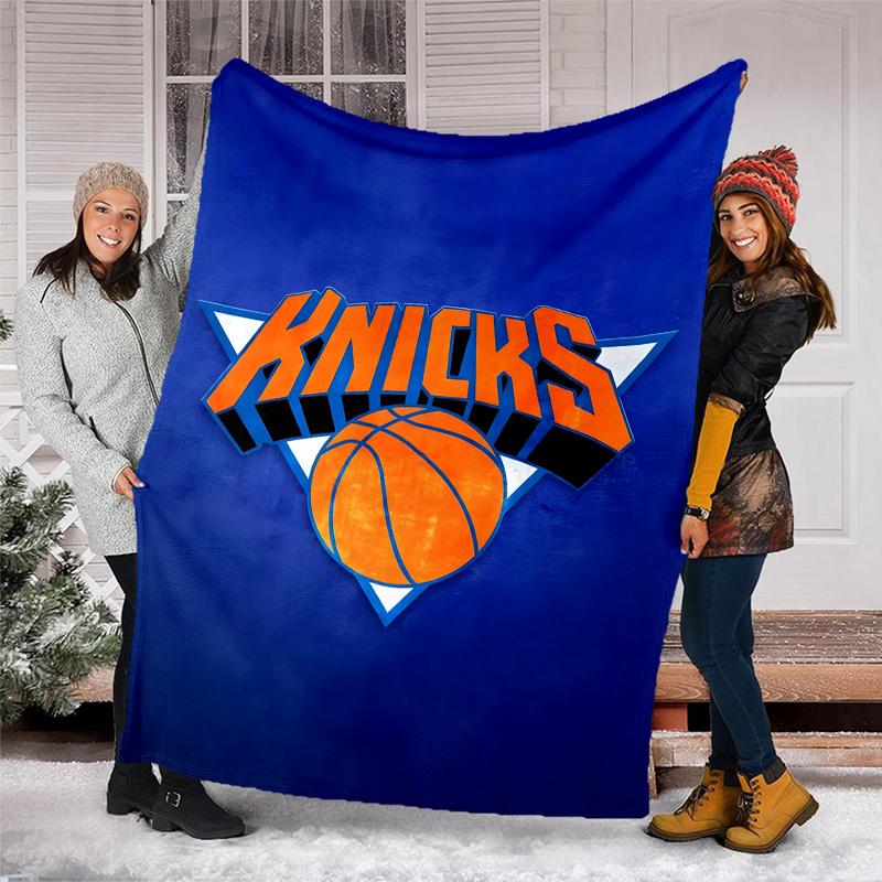 1 Stück New York Knicks Thema Decke - Digitaldruck, Polyester, Gemütlich für alle Jahreszeiten, Perfekt für draußen und Reisen