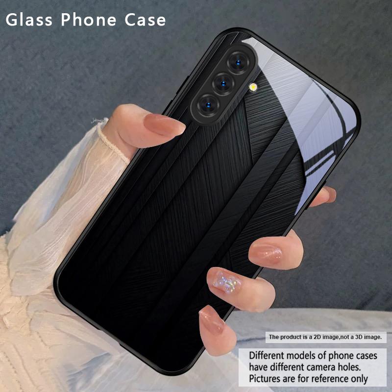 Dark geometric texture For Samsung Galaxy A20 A20s 21s A22 A23 A24 A25 A26 A42 A90 A50 A55 52s A56 A70 A71 72 glass phone case
