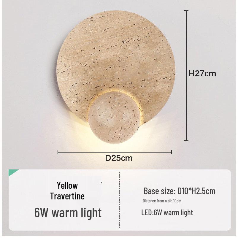 Wabi-Sabi Mid-Century Cream Wall Lamp for Bedroom or Living Room