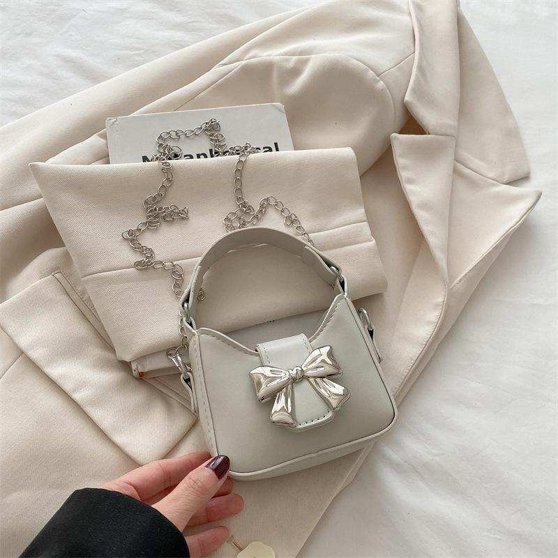 Niche bow handbag 2025 new spring and summer trend sweet and cool mini lipstick chain bag crossbody small bag women