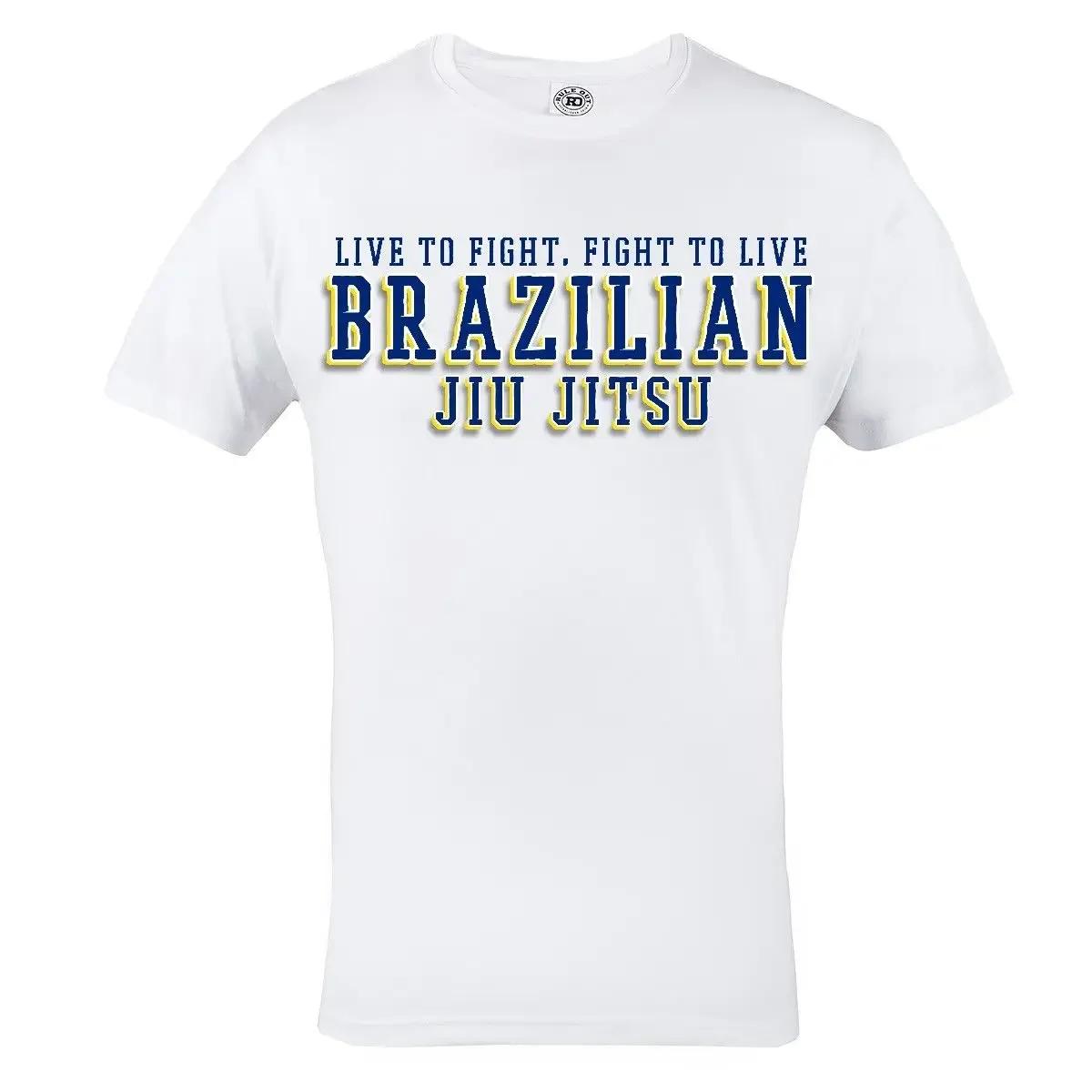 

Brazilian Jiu Jitsu BJJ Gym MMA Martial Arts TShirt 100 Cotton ONeck Summer Short Sleeve Casual Mens Tshirt Size S3XL 4XL