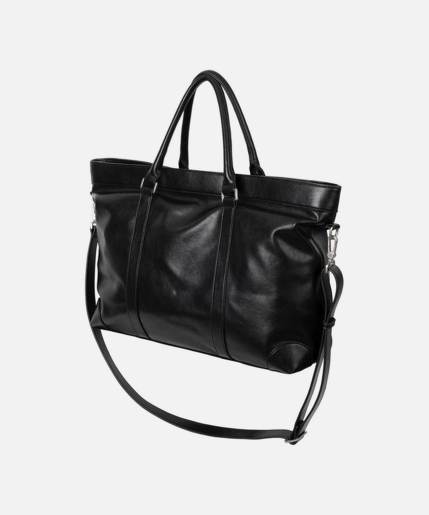 Draw Fit Vans Leder Crossbody Tote Tasche [Schwarz]