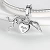 925 Silver Charms Beads Sport Basketball Football Tennis Volleyball Golden Pendant Fit Women Girl Fine Jewelry