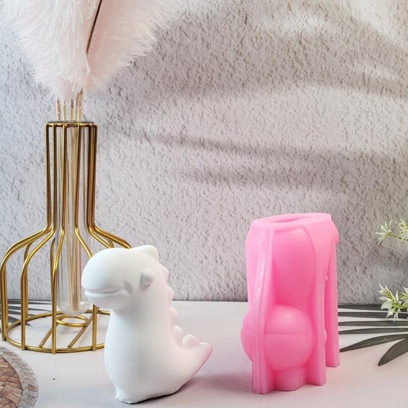 Dinosaur Statue Silicone Candle Molds for Making Candle Soap Home Decoration Fondant Silicone Molds for Chocolate Baking