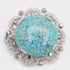 Used G015 C'EST BIEN Sebian Brooch Natural Stone Style Open Work Silver Color Design Costume Jewelry