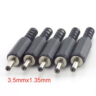 5pcs DC Male Power Plug Jack 1.35*3.5mm Adapter Connector For Laptop Electrical Socket Outlet DIY