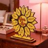 Sunflower-theme Female Gifts Desk Decor Christian Inspirational Favors "Gods Says You Are" Double-layer Wooden Plaque Sign