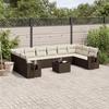 VidaXL Garden Lounge Set with Cushions 11 Pcs, Patio Sofas, Patio Furniture Set, Outdoor Furniture, Brown 3253020