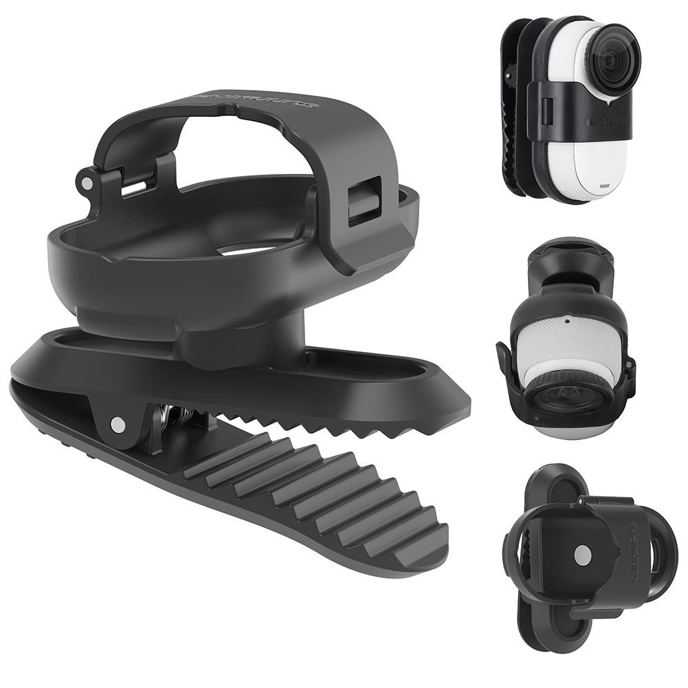 Braçadeira de Clipe para Câmera com Montagem Fixa de 360 Graus Suporte de Tampa de Câmera para Câmeras Esportivas Insta360 GO 3/GO 3S Acessórios