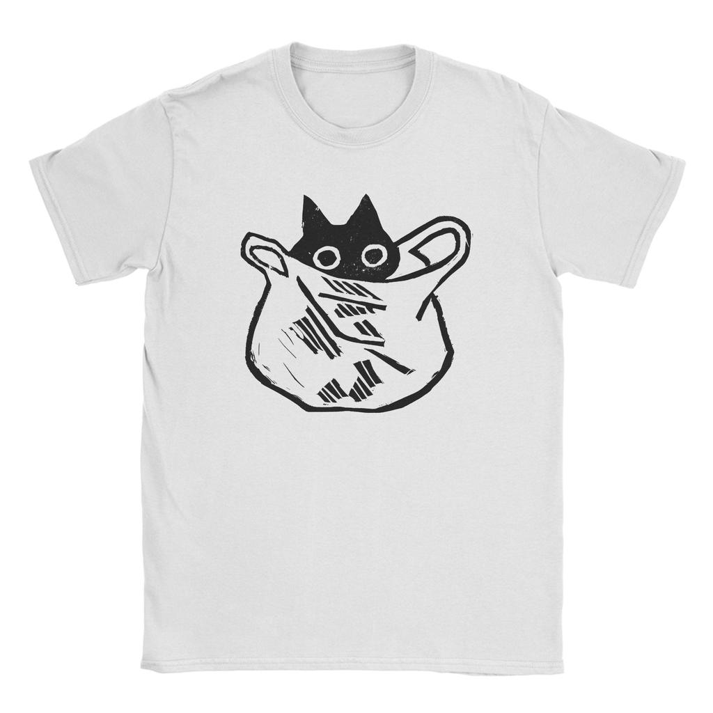 Herren Cartoon Katze Gruppe Aufdruck T-Shirt Baumwolle Kleidung Lustiges Kurzarm Rundhals T-Shirt Geschenkidee T-Shirts