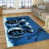 Drum Kit Music Instruments Drum Set Carpet Rug for Home Living Room Bedroom Sofa Doormat Decor,kids Area Rug Non-slip Floor Mat