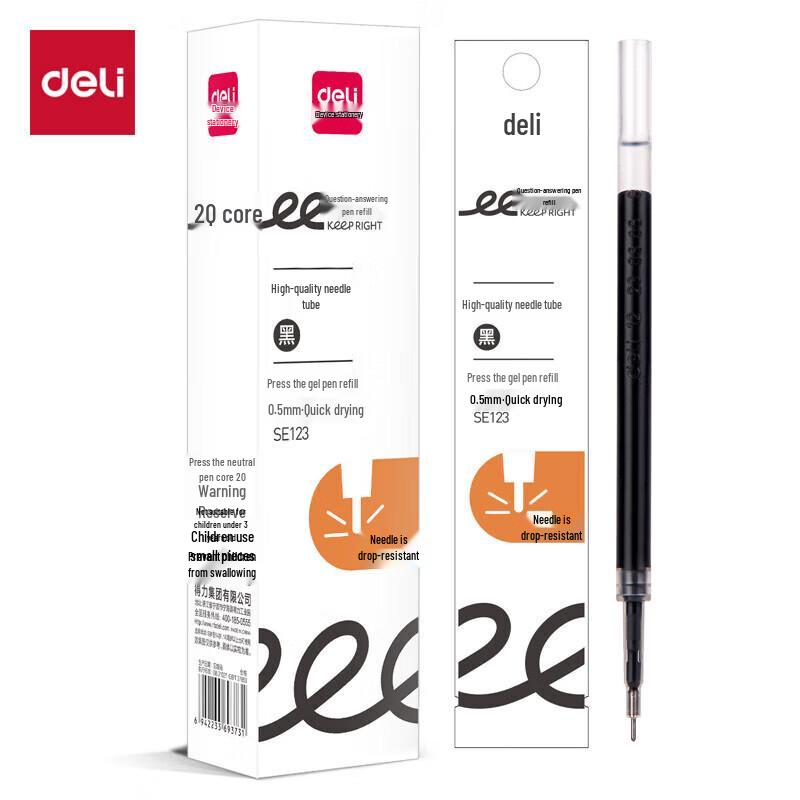 Deli Quick-Drying Retractable Gel Pen Refills
