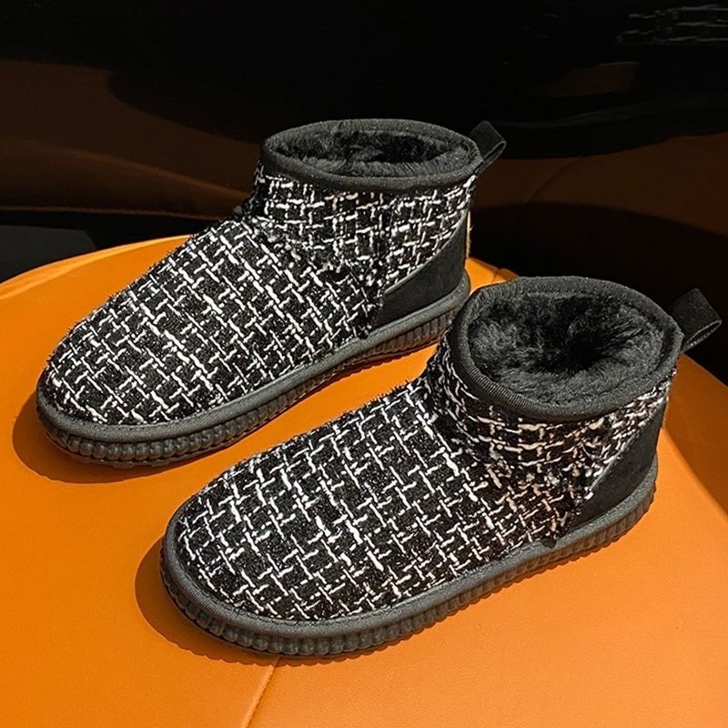 Cizme de zăpadă calde de iarnă noi Cizme de zăpadă pentru femei, din bumbac, anti-alunecare, căptușite, cu platformă îngroșată