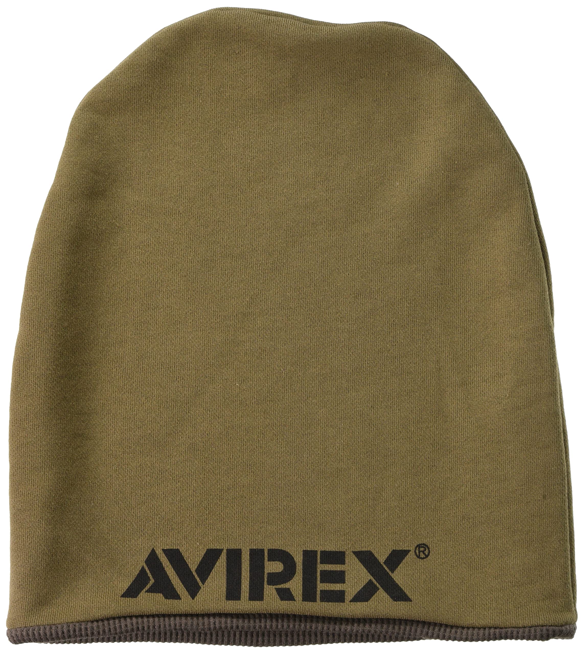 Реверсивная шапка-бини Avirex, 2-сторонняя, Хаки, Обхват головы 57-59 см