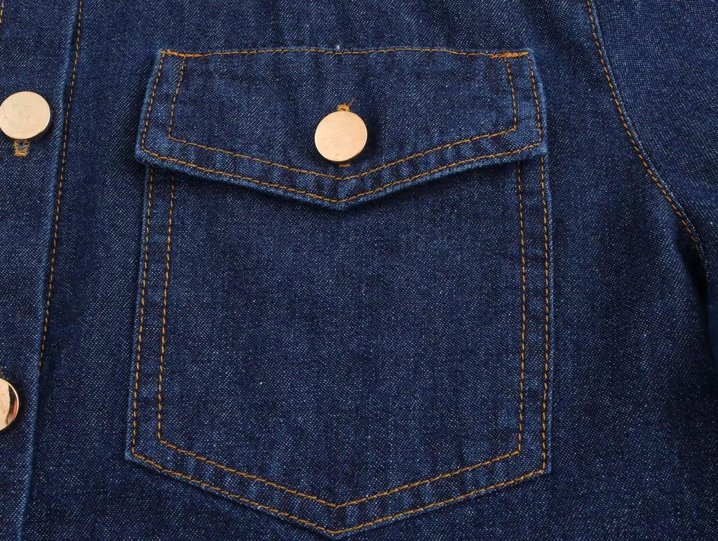 2024 Herbst/Winter Damen Vielseitiges Weiches Langarm-Revers-Denimhemd - Europäischer & Amerikanischer Stil