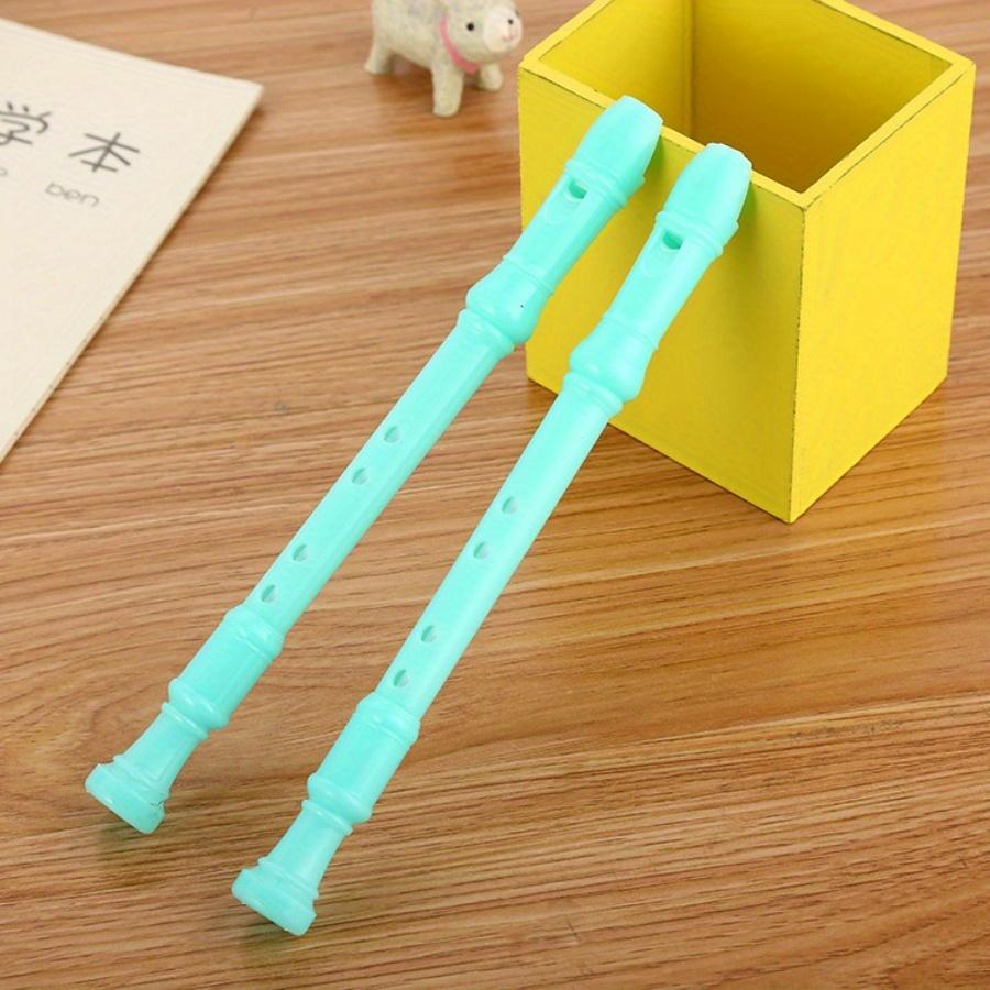 12pcs 0.5mm Creative Can Blow Flute Shape Neutral Pen Cute Cartoon Learning Stationery Water-based Signature Pen Back To School