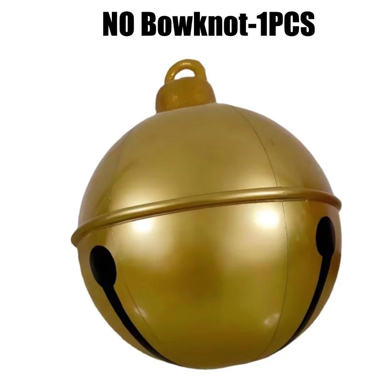 45/60CM PVC Inflatable Christmas Bell Balloon Large Holiday Decoration for Outdoor Garden Christmas Party Decor