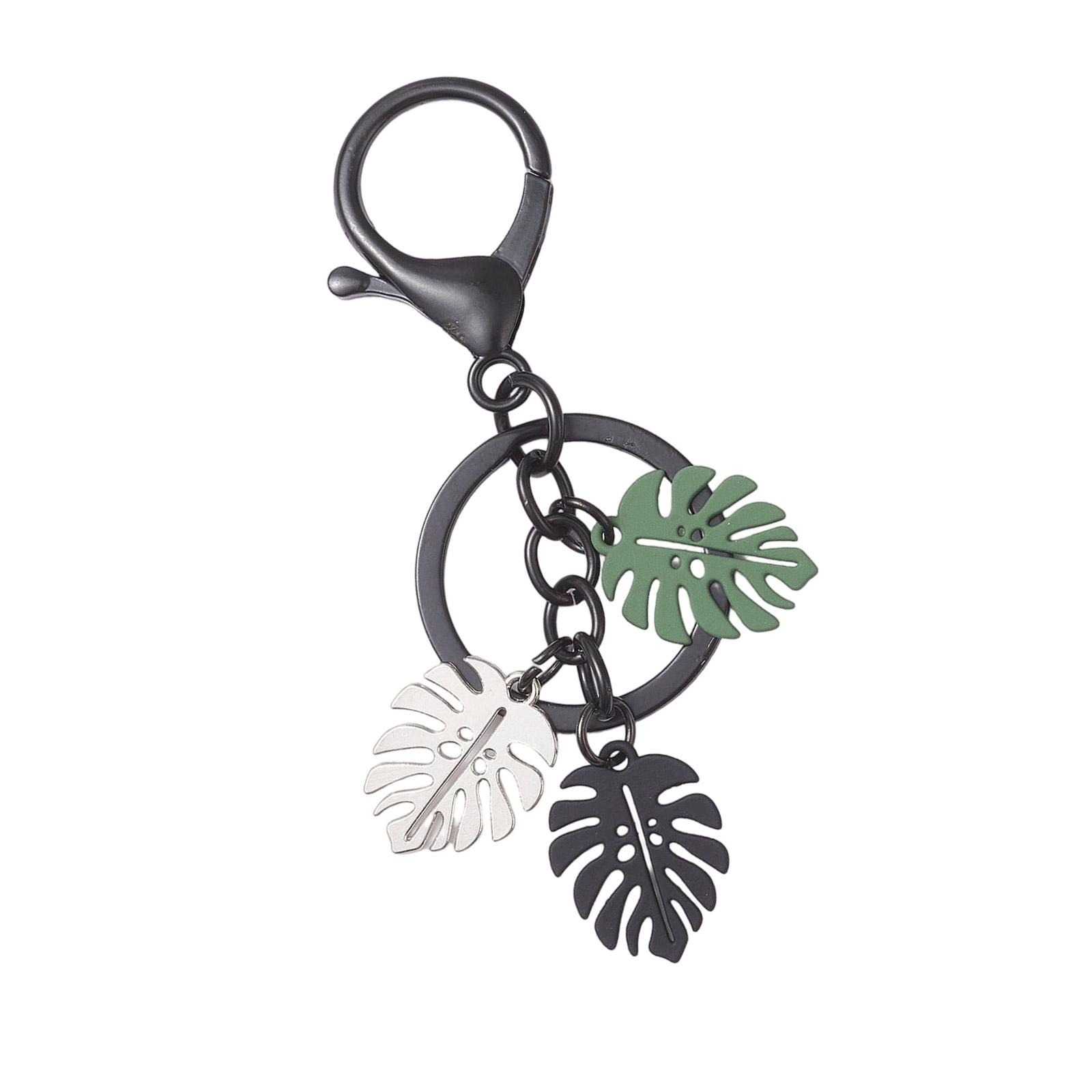 

Leaves Bag Pendant Bag Charm Leafing Keyring Alloy Texture Key Accessory Suitable for Fashion Ladies and Girls Present