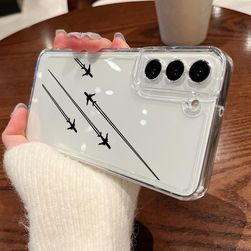 

Astronaut Aircraft Route Phone Case For Samsung Galaxy S25 S23 S24 S22 Ultra Plus Soft Cover For Galaxy S24+ S23+ S25+ Shell Galaxy S22