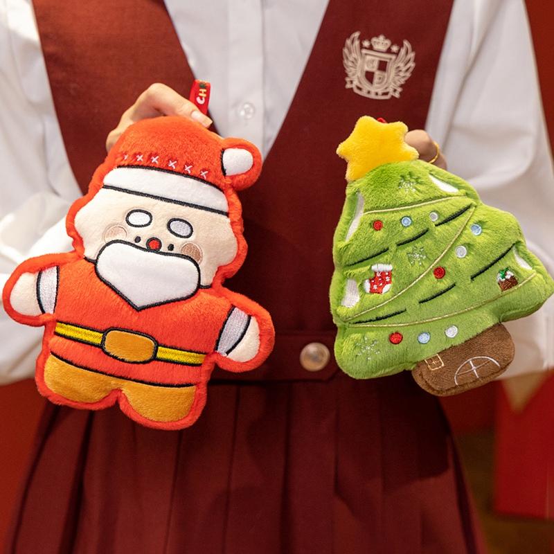 18cm Cute Snowman,Christmas Tree,Santa Claus Plush Toy Stuffed Christmas Series Soft Doll Pendant Christmas Tree Home Decoration