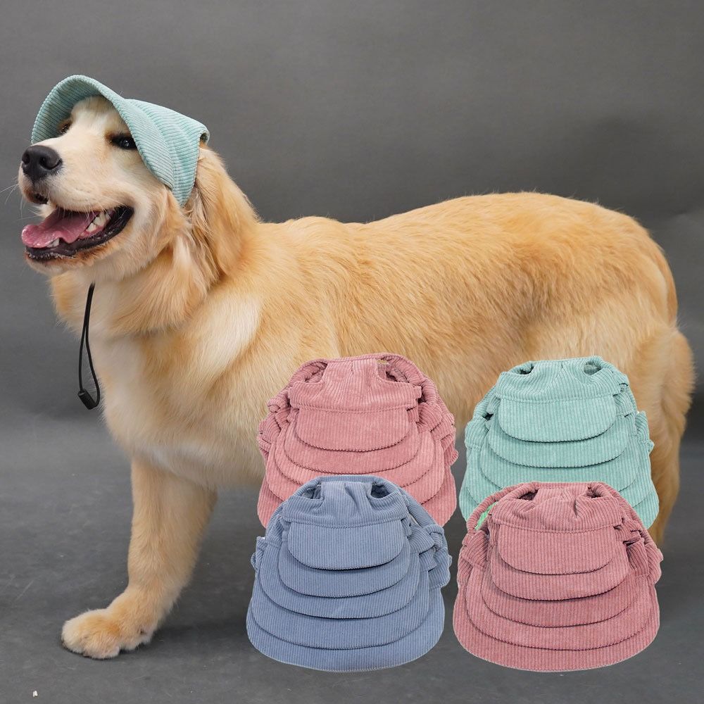 Adjustable Pet Dog Sunhat Stretch Chin Rope Dog Visor Hat Household Pet Baseball Cap  Outdoor