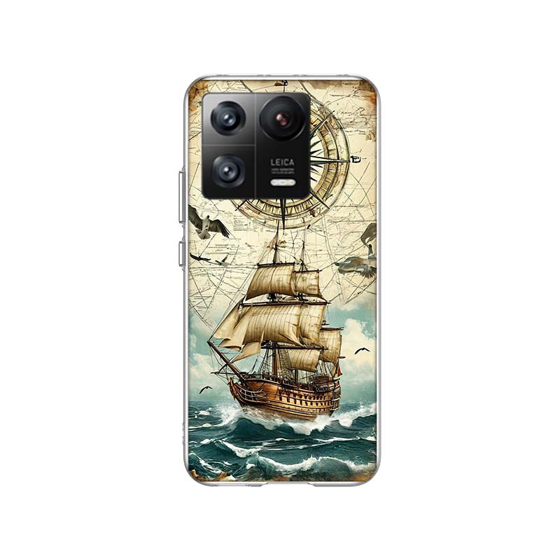Compass Map Voyage Phone Case For Xiaomi Poco F7 Ultra X7 X6 M8 M7 M6 M4 M3 Pro X4 Mi 15 15T 14 14T 12T 12S 10T Pro 12 11 Lite C