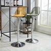 Modern Adjustable Bar Stool Acrylic Swivel Bar Chair PU Leather Stool Home Office Chair for Kitchen Living Room Bar Club