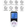 Energy Monitor Socket with Backlit LCD Display Current Voltage Timing Controller for Accurate Energy Usage Tracking