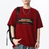 Cotton Short-Sleeved T-Shirt Men'S American Trend Printed Top Couple Loose Casual Crew Neck Bottoming Shirt