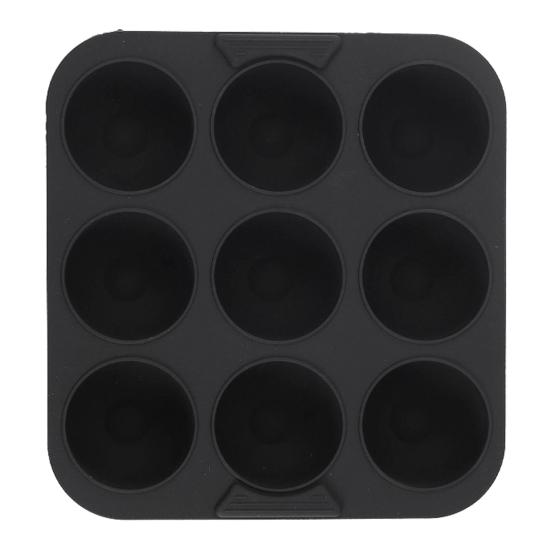 9-hulls silikonkakeform Matkvalitets firkantet bakeform for kaker, iskrem, gelé Slipplett Høy temperaturbestandig DIY bakeverktøy
