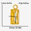6pcs Simple Geometric Oval Water Droplets Real Gold Plated Stainless Steel Charms For Jewelry Making Supplies DIY Heart Pendant