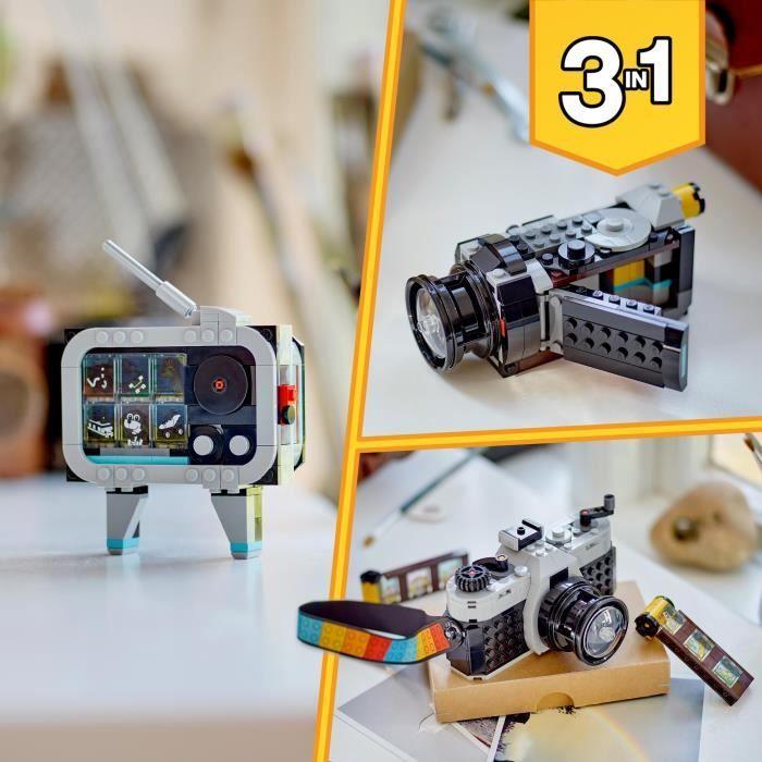 LEGO® 31147 Creator 3-in-1 Retro-Kamera, Verwandlungsspielzeug mit 3 Modellen, Büro- und Schlafzimmerdekoration