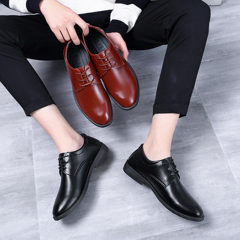 Scarpe da Uomo in Pelle Formale e Casual, Scarpe da Matrimonio Giovanili in Stile Britannico