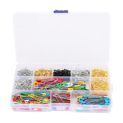 500PCS Multicolor Safety Pins MultiSpecification Boxed Set Pins Fasteners Color Safety Pins  Sewing