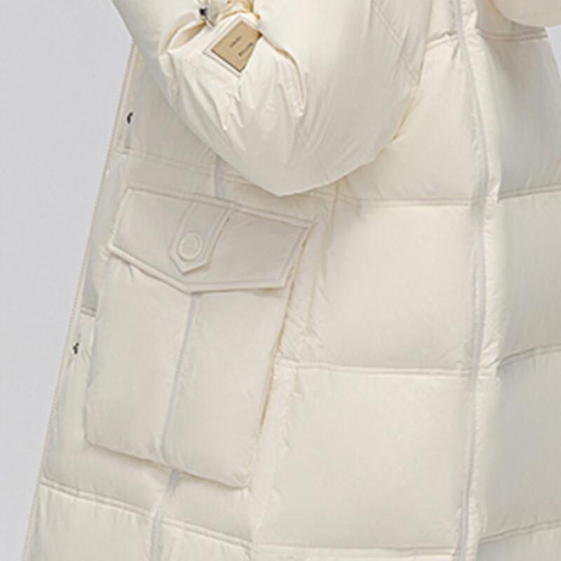 Women's Mid-Length Detachable Hood Down Jacket
