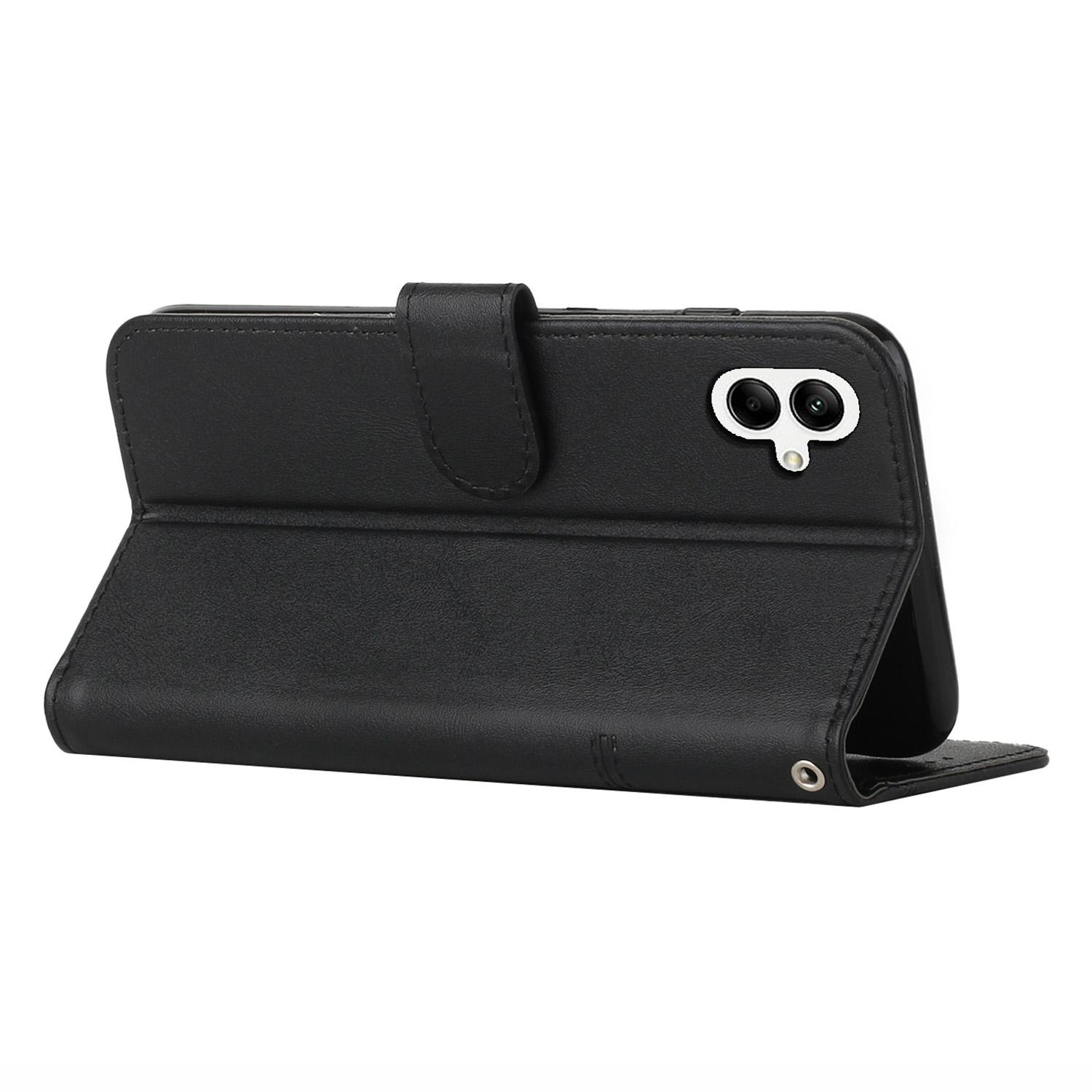 

For Samsung Galaxy A06 4G Case Stand Flip Protective Leather Phone Cover Black