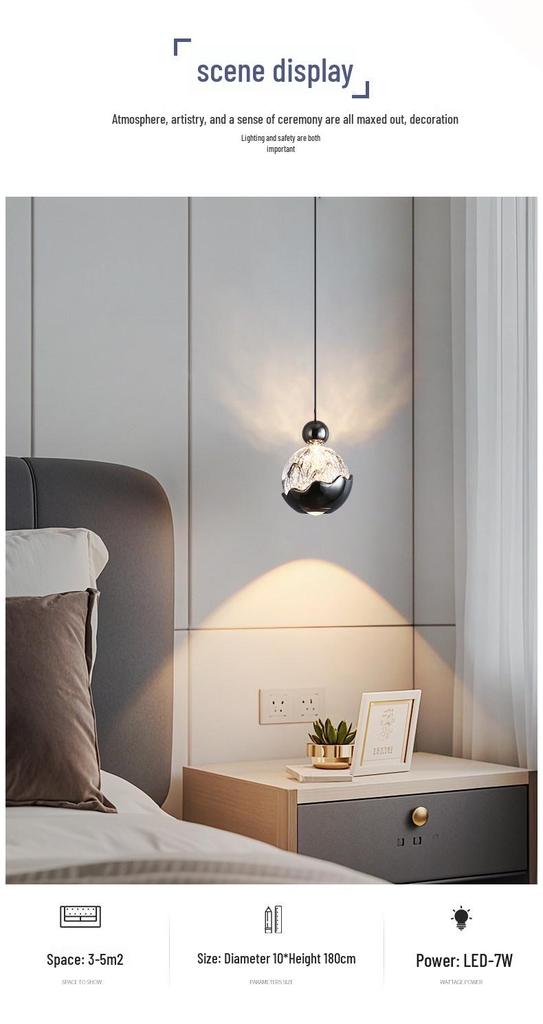 Italian Luxury Adjustable Pendant Light with Hand Sweep Sensor for Bedroom