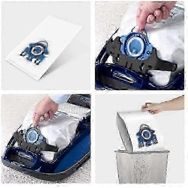 Compatible with Miele 16 Pieces Vacuum Cleaner Dust Bags Replacement for GN Airclean 3D Efficiency Models and Cleaning
